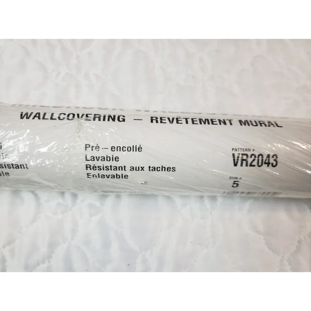 JL) VTG Milbrook Wallcovering Double Roll Vinyl Wallpaper VR2043 Run# 5 Lot of 2